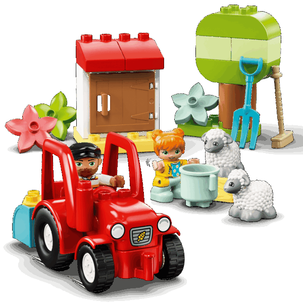 Le tracteur et les animaux