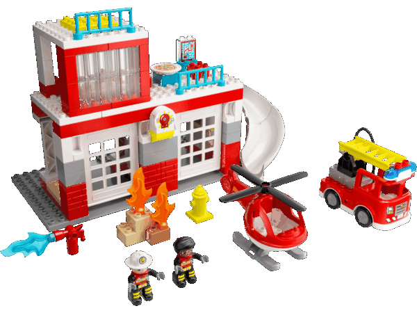 La caserne et l’hélicoptère des pompiers