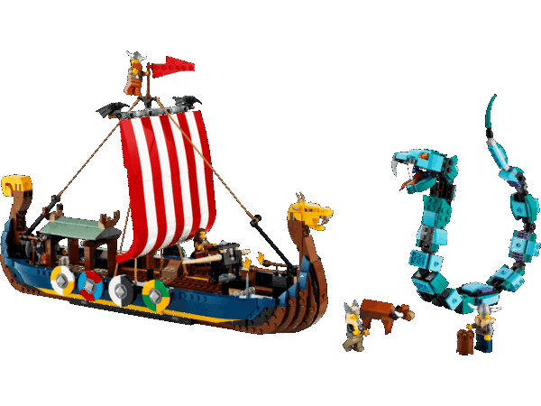 Le bateau viking et le serpent de Midgard