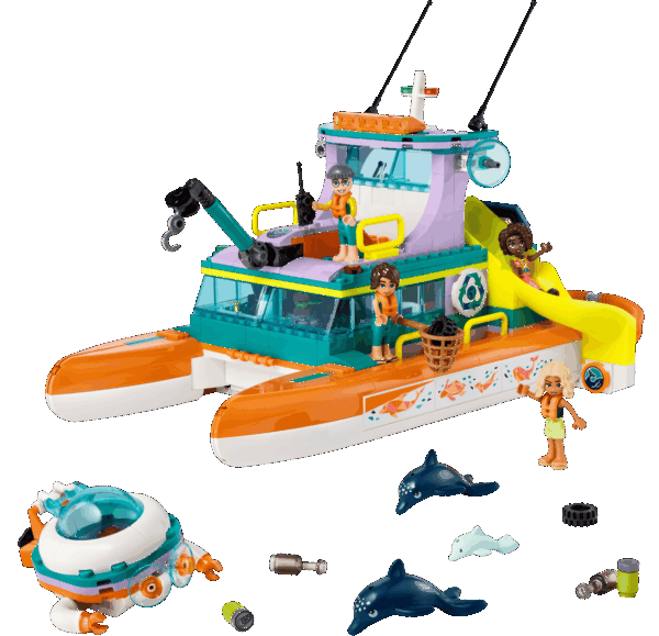 Le bateau de sauvetage en mer