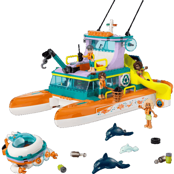 Le bateau de sauvetage en mer