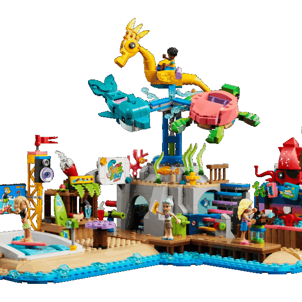 Le parc d’attractions à la plage