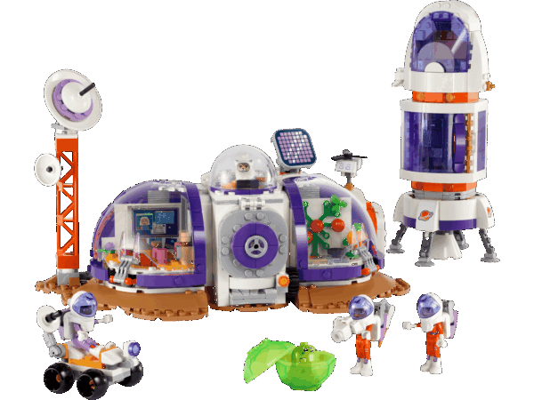 La station spatiale martienne et la fusée