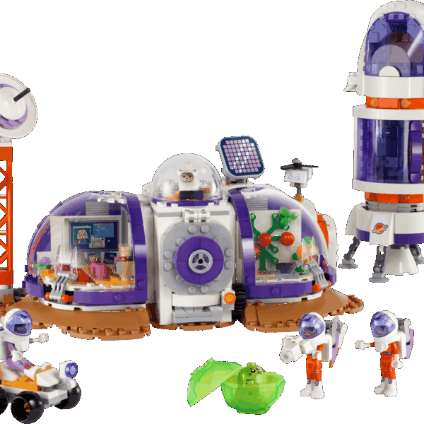 La station spatiale martienne et la fusée