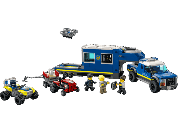 Le camion de commandement mobile de la police