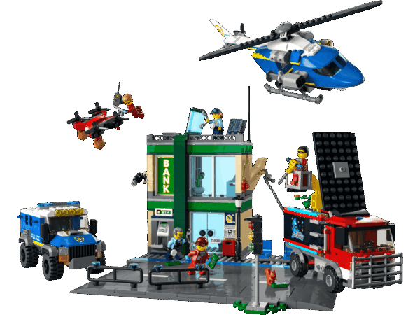 La course-poursuite de la police à la banque