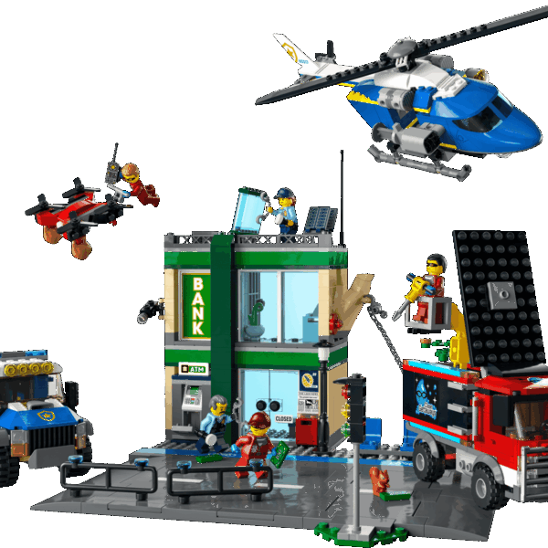 La course-poursuite de la police à la banque