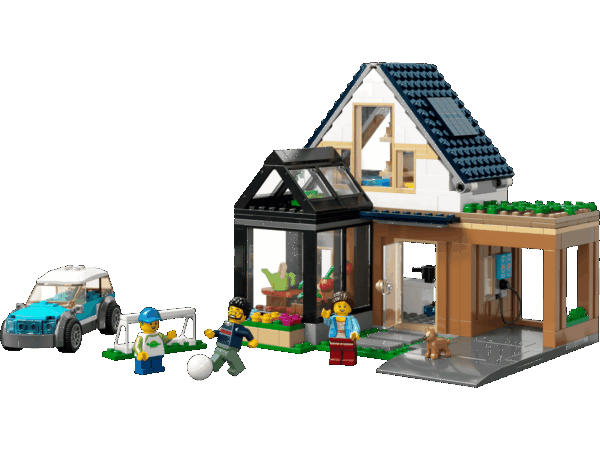 La maison familiale et la voiture électrique