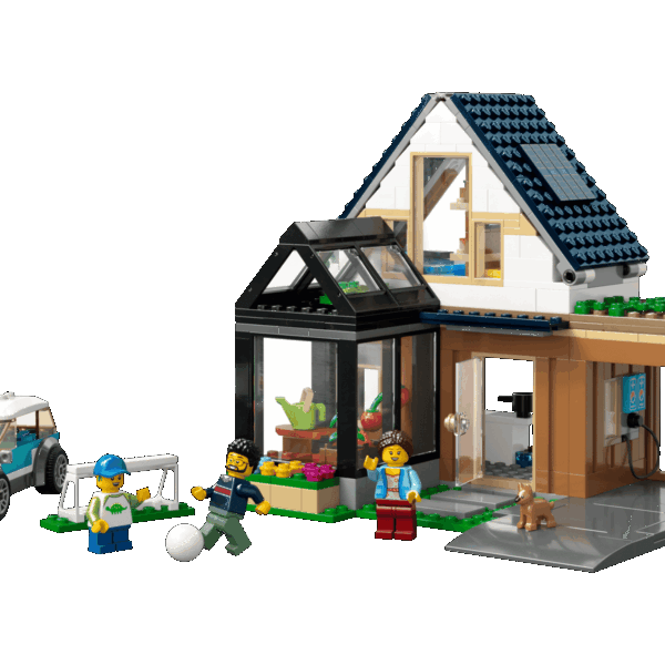 La maison familiale et la voiture électrique