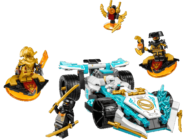 La voiture de course Spinjitzu : le pouvoir du dragon de Zane