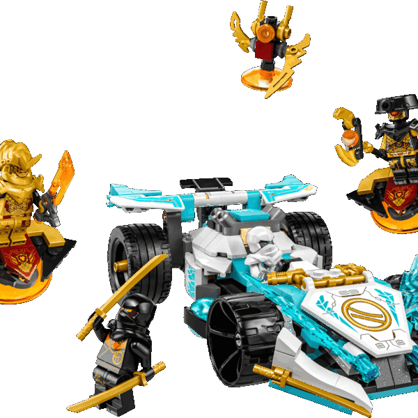 La voiture de course Spinjitzu : le pouvoir du dragon de Zane