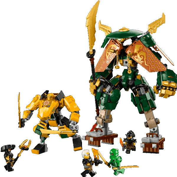 L'équipe de robots des ninjas Lloyd et Arin