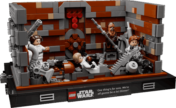 Diorama du compacteur de déchets de l'Étoile de la Mort