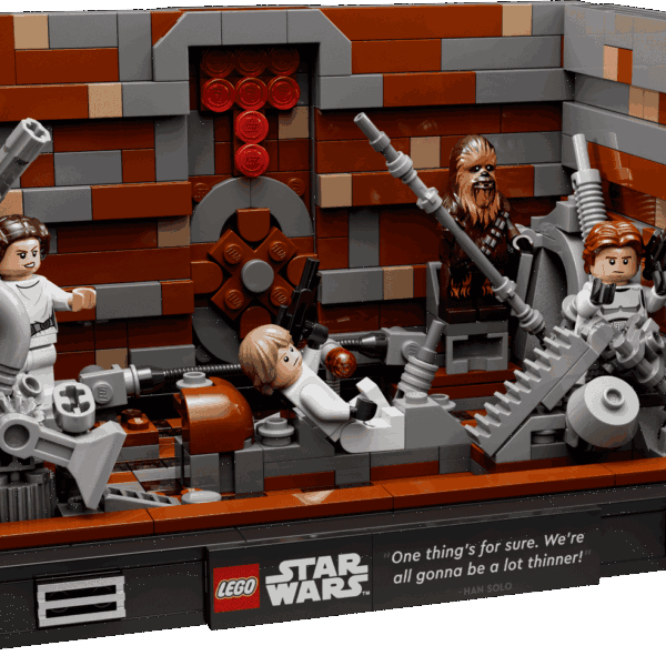 Diorama du compacteur de déchets de l'Étoile de la Mort